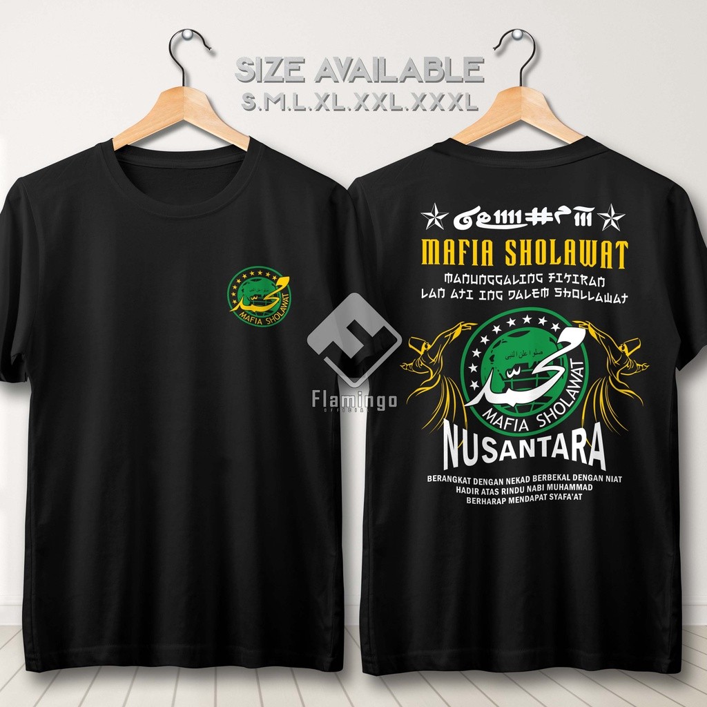 Kaos Mafia Sholawat Nusantara Manunggaling Fikiran Lan Ati Baju Distro Santri Muslim Nahdlatul Ulama