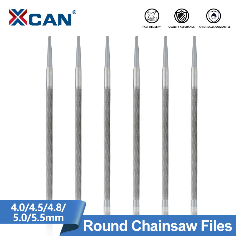 

XCAN 3Pcs 4.0/4.5/4.8/5.0/5.5mm Shank Round High Carbon Steel Sharpening Saw Chain Files Sharpener For Wood Working Chainsaw