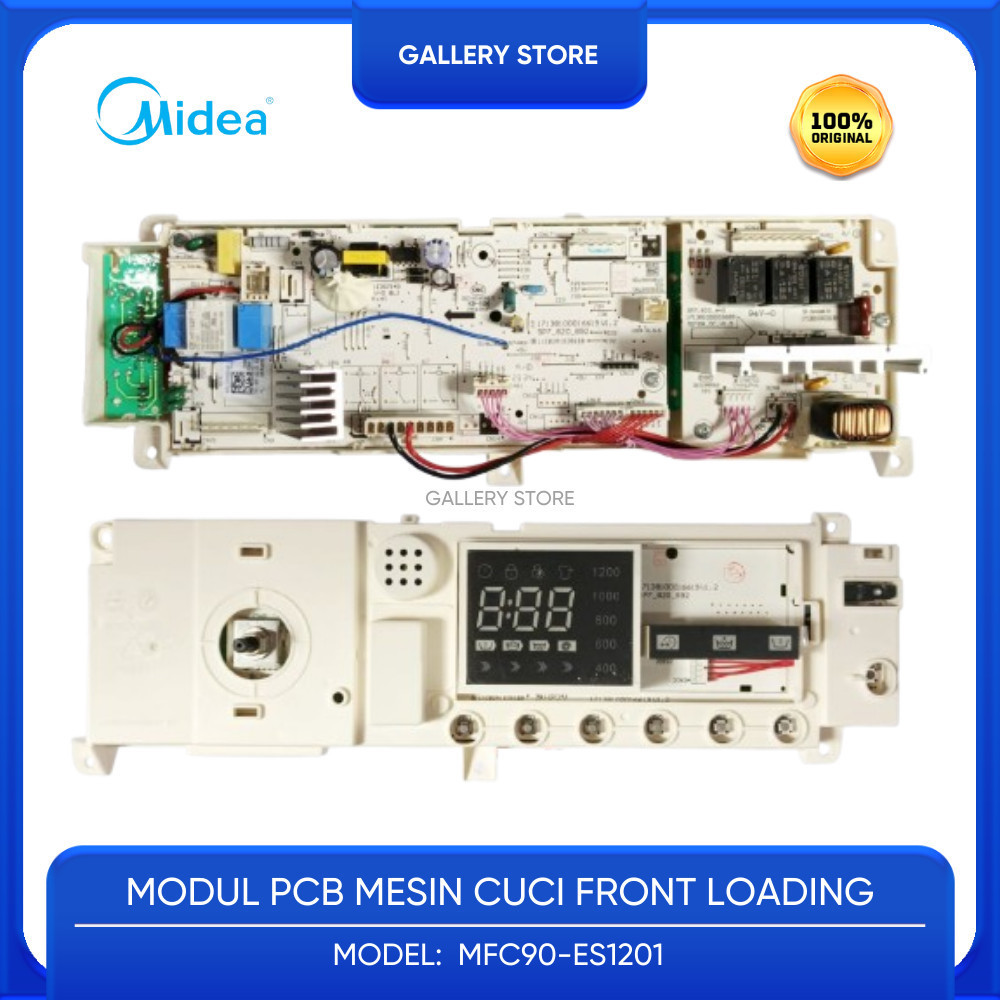 PCB MODUL MAIN MESIN CUCI 1 TABUNG MIDEA 1 TABUNG FRONT LOADING MFC90-ES1201 MFC90 ES1201
