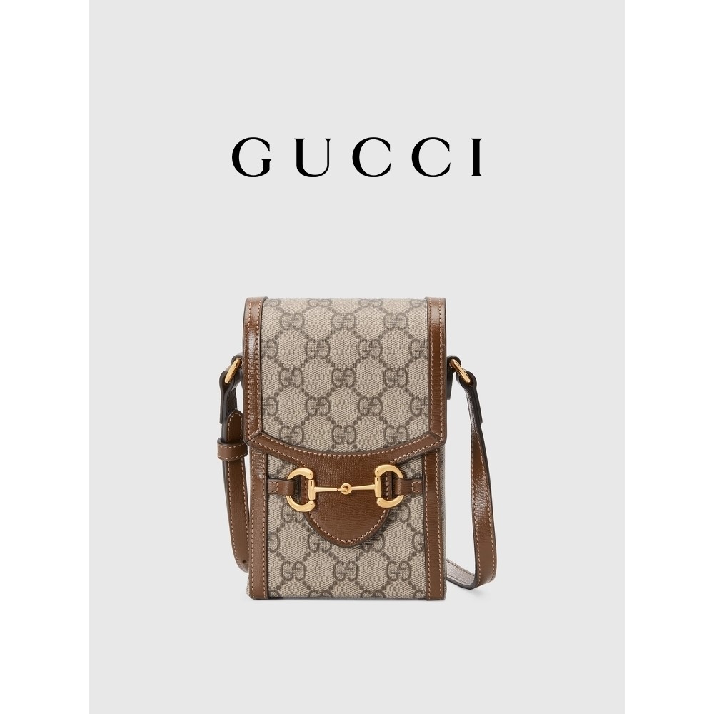 GUCCI Gucci Horsebit 1955 series mini handbag mobile phone bag crossbody bag