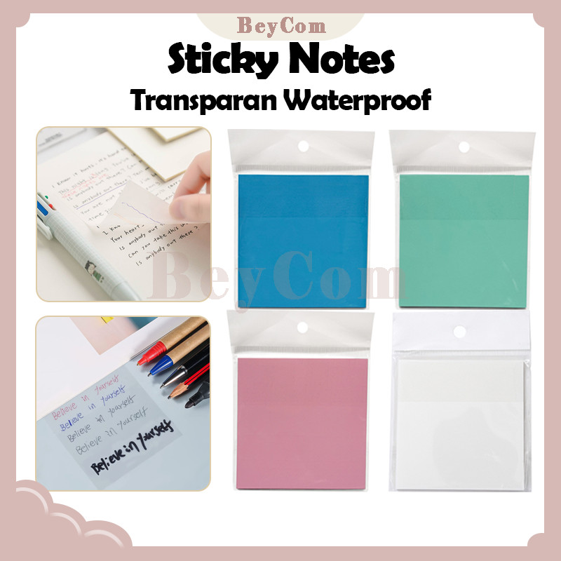 

Sticky Notes Transparan Waterproof/Sticky Note Transparan Bahan PET Untuk Pelaja