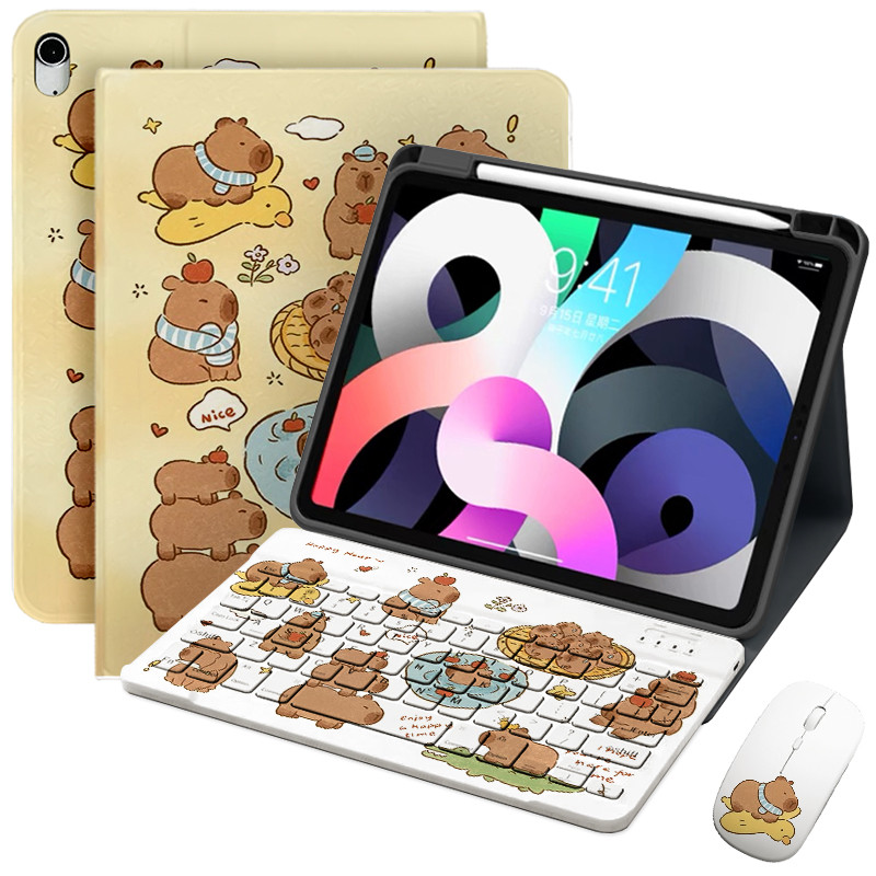 BOW Originals - 10 inch tablett Cute Animal Stickers Wireless Bluetooth Keyboard Magnetic tablett Ca