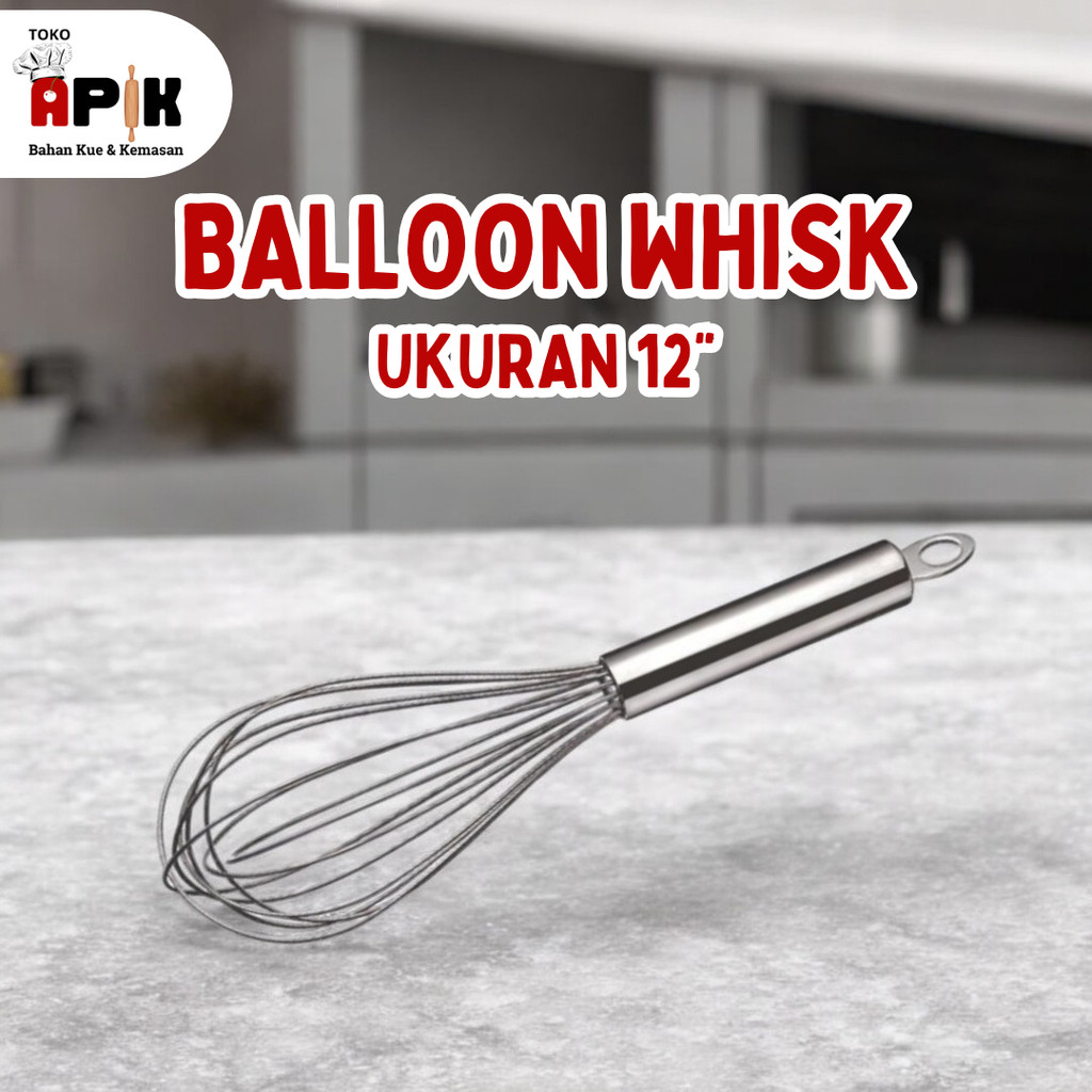 Balloon Whisk / Whisk Stainless Anti Karat / Pengocok Telur Stainless / Whisk Egg Beater / Baking To