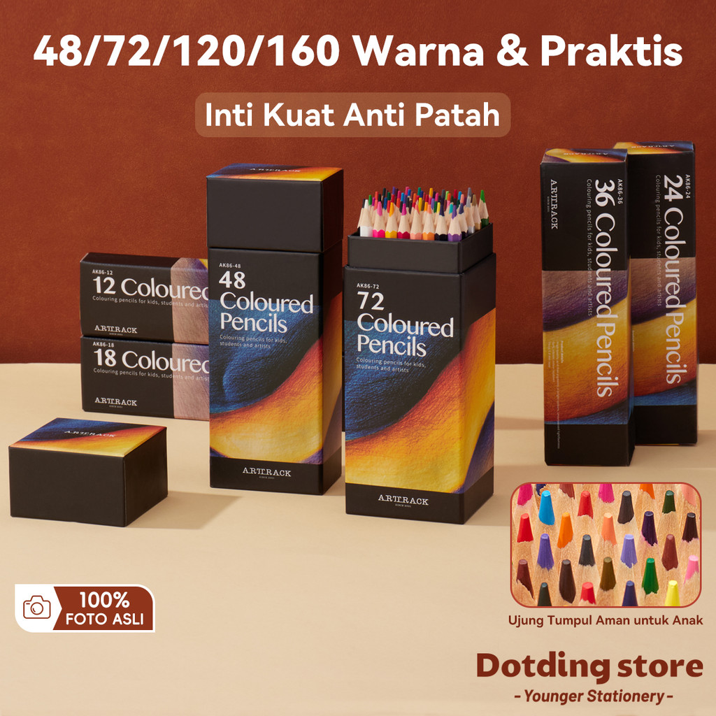 

【Dotding】12/18/24/36/48/72 Warna Minyak Profesional Pensil Warna Set Artis Lukisan Sketsa Kayu Warna Pensil Seni Sekolah perlengkapan H311