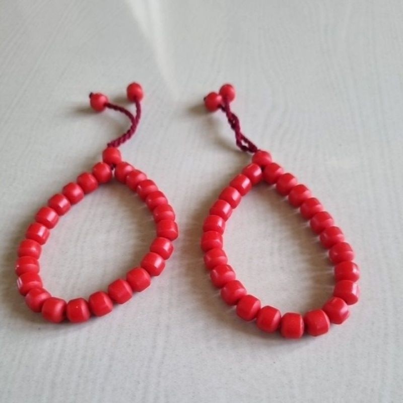 gelang red marjan  size 8 mm marjan jarhab