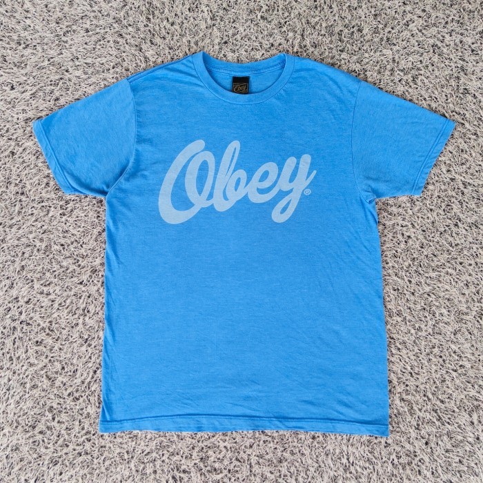 TS95 obey stardemark shirt original kaos pria obey original blue
