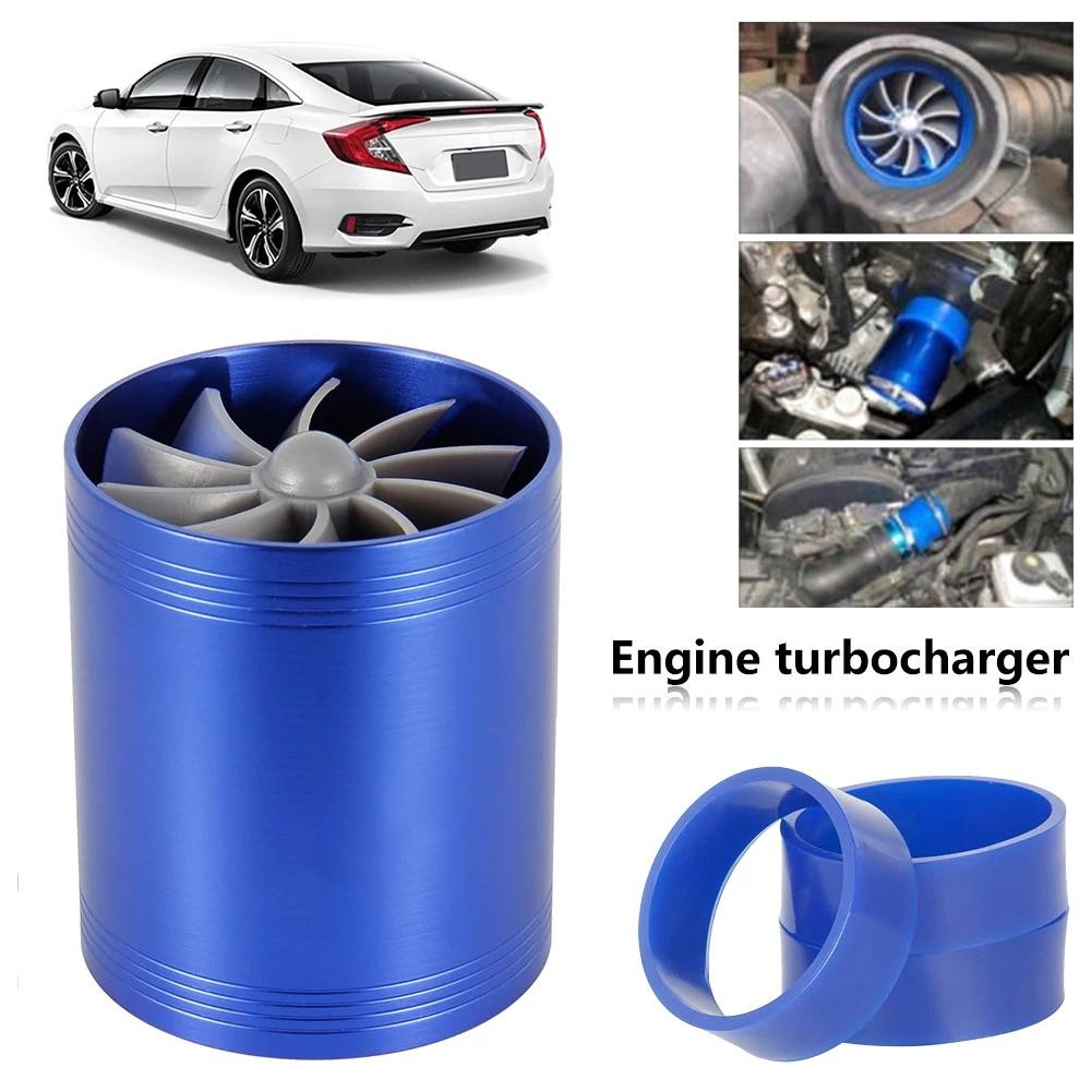 Turbo Ventilator Double Blade Pengisi Daya Turbin Asupan Udara SUV Truk Mobil Pengisi Daya Turbin As