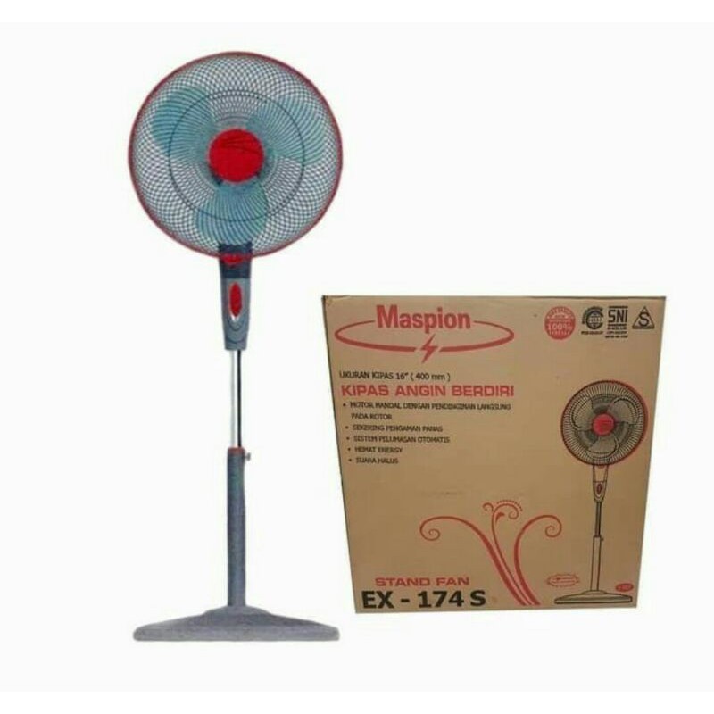[SDW] pekanbaru/MASPION EX-174 S STAND FAN 16 INCH / KIPAS ANGIN BERDIRI MASPION EX174S / MASPION EX