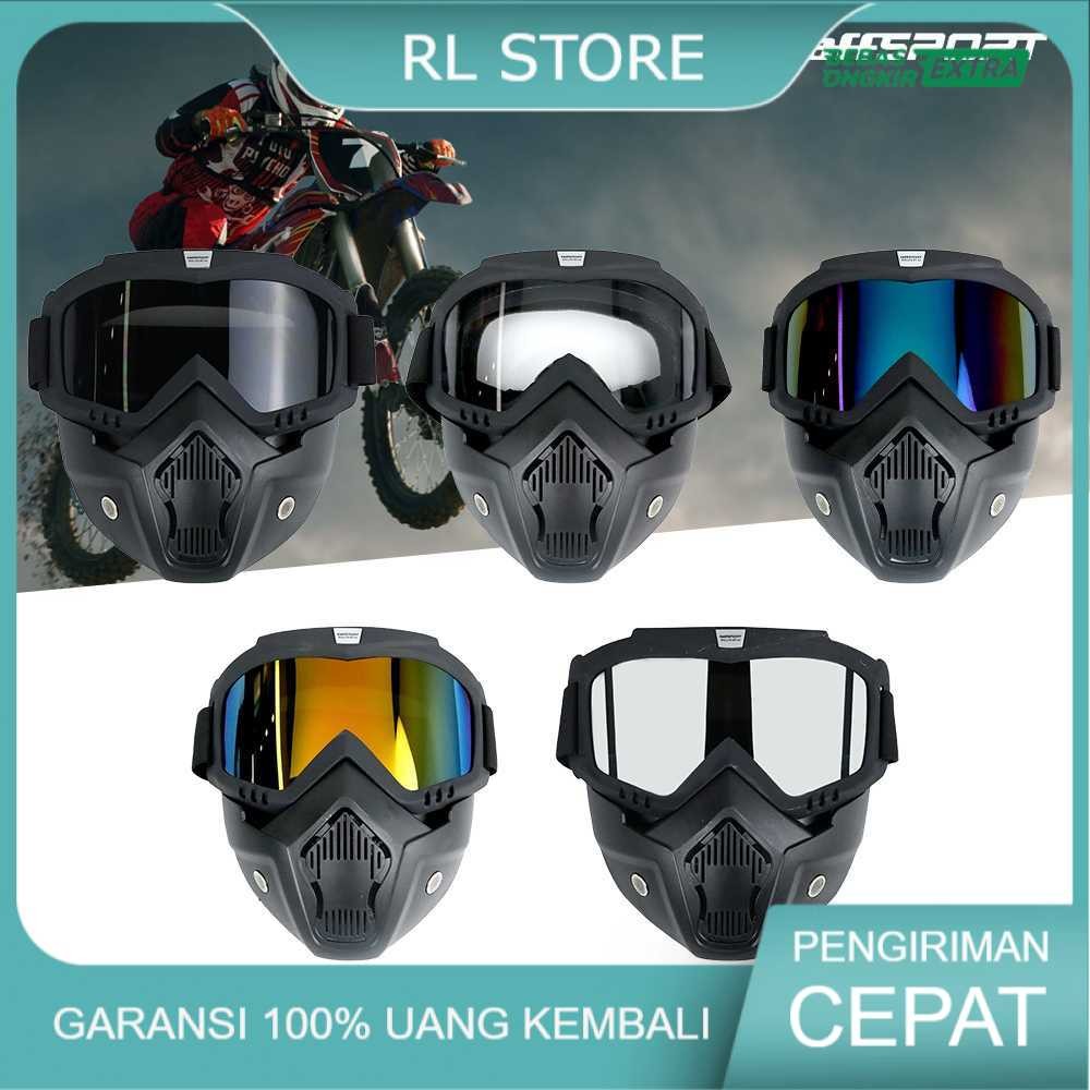 TaffSPORT BOLLFO Kacamata Goggles Mask Motor Retro Windproof