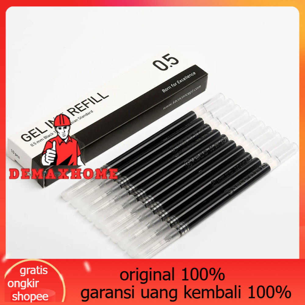 

Kaco KEFILL Refill Pulpen Gel Tinta Hitam 0.5mm for Kaco PURE 1 PCS - K1622