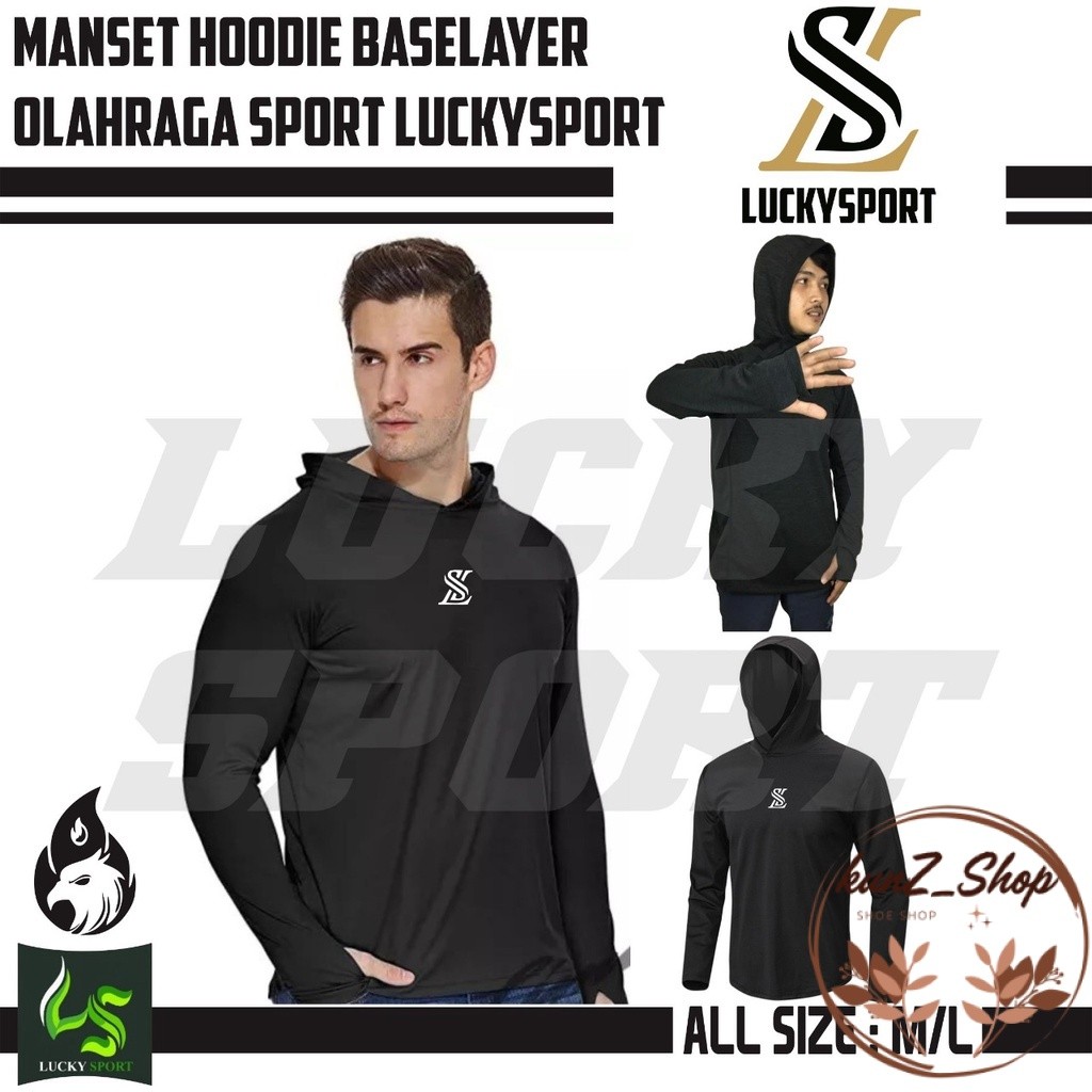 HEMAT Baselayer Manset Pria Wanita Manset Hoodie Olahraga Baselayer Hoodie Kupluk Ketat Murah Mantap