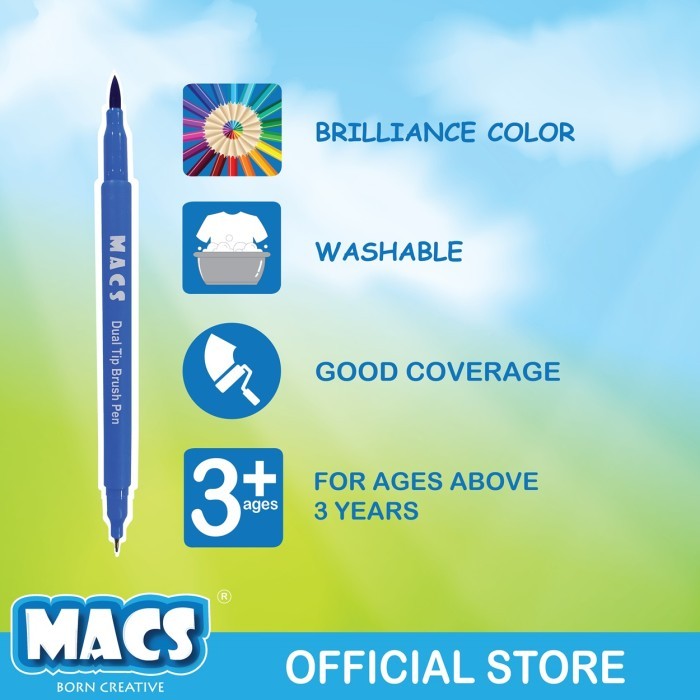 

best -Dual Tip Brush Pen Marker Color 24 Warna Spidol