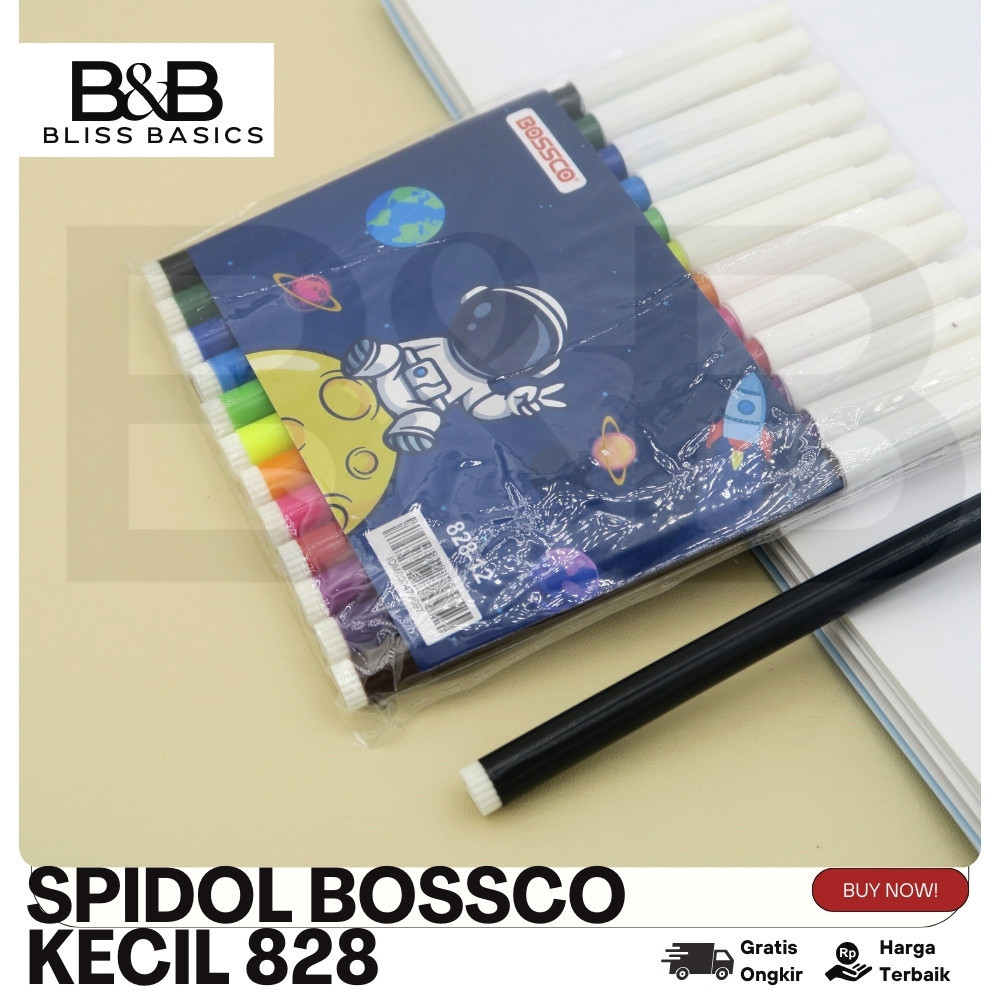 

(1 GROSS) Spidol BOSSCO 12 WARNA KECIL/ Spidol 12 warna BOSSCO/ BOSSCO pw 12 warna kecil