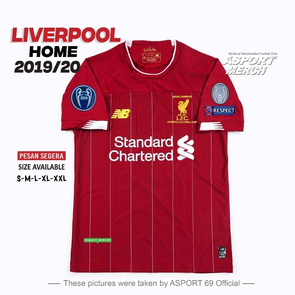 JERSEY BOLA LIVERPOOL HOME 2019 2020 JERSI LFC HOME 19 20