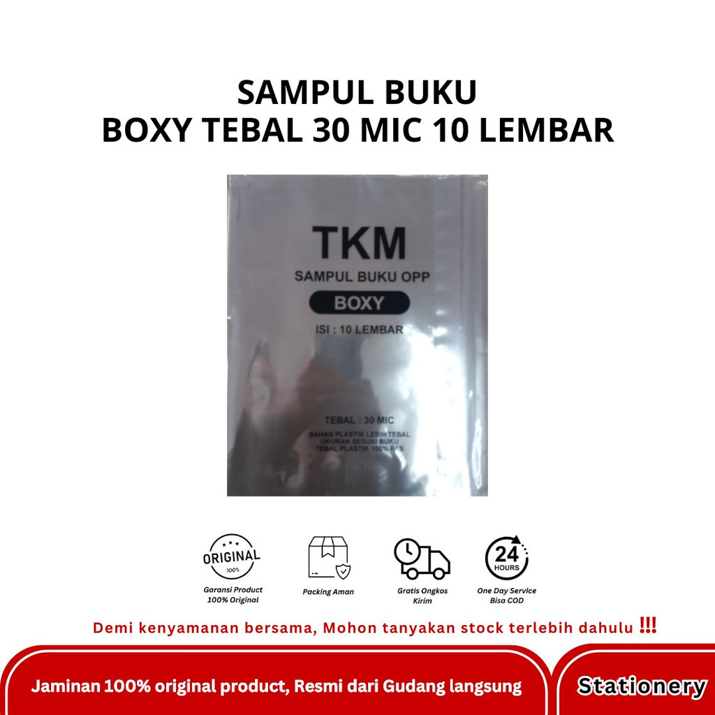

TKM SAMPUL BUKU TEBAL KWARTO BOXY LKS FOLIO 30 MICRON 50 MICRON