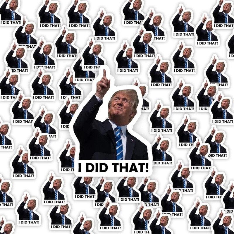 

50/100pcs Funny Zelensky Trump White House Talks Stickers Decal Decoration 3 Inch Trump Waterproof Stickers Car Door Home Decor