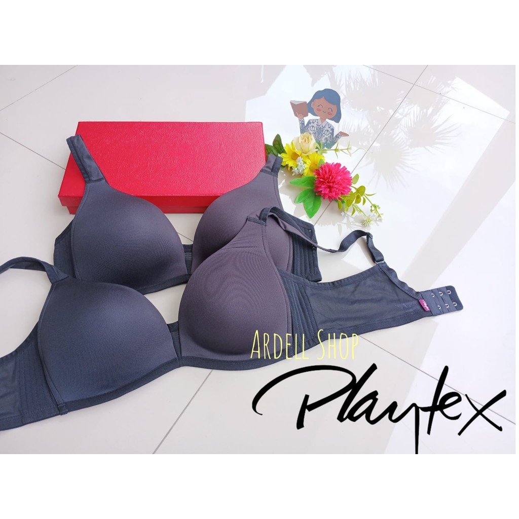 DP Playtex Bra Tanpa Kawat Push Up Wireless Black 36C PPU Pakaian Dalam Wanita