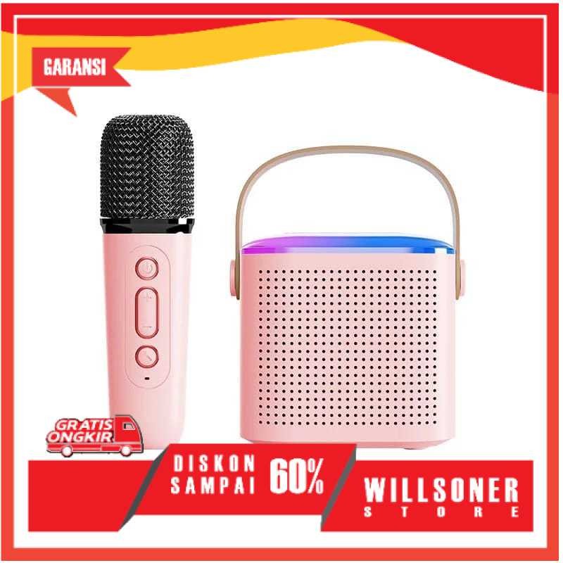 SPEAKER BLUETOOTH Y1 KARAOKE MINI BASS PORTABLE KARAOKE 1MIC