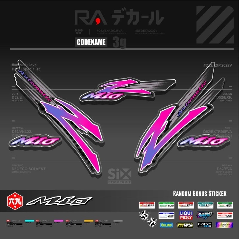 STRIPING TRANSPARAN MIO Z/STICKER MIO LAMA TRANSPARAN