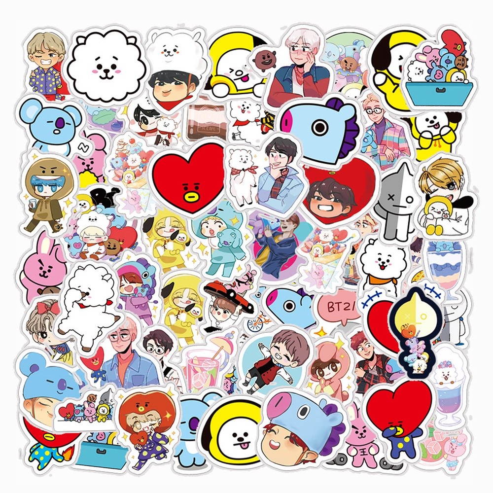 

TEBUS AMBYAR Stiker BTS Idola Sticker WaterProof Premium isi 12 pcs TERLARIS