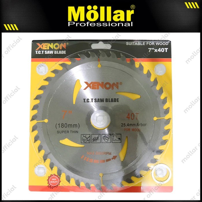 Circular Saw Blade 7 Inch x 40 T XENON Mata Gergaji Circle 7 Inch x 40 T