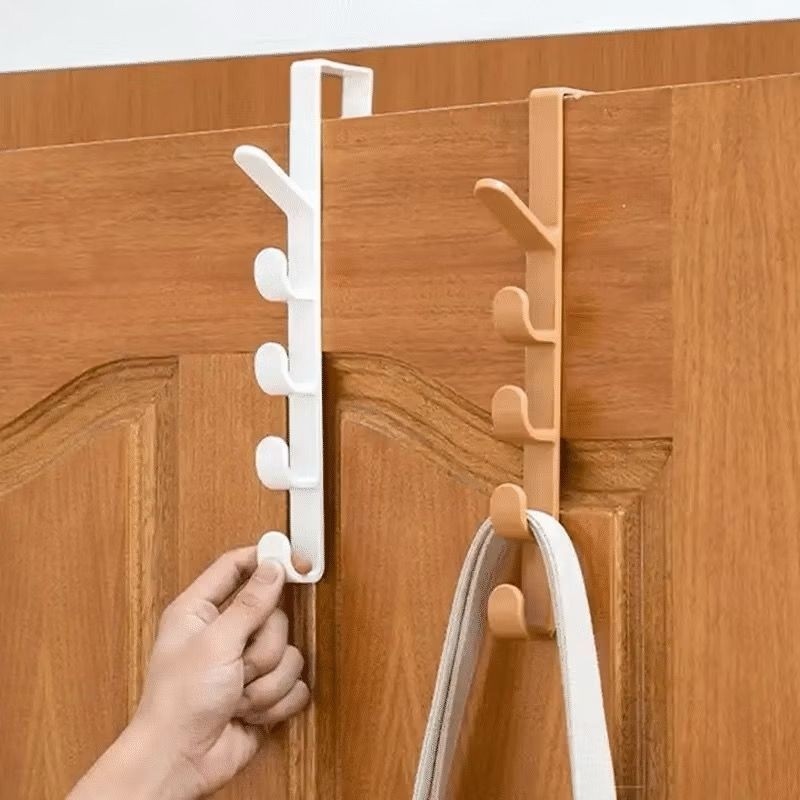Os GANTUNGAN BELAKANG PINTU 5 KAIT GANTUNGAN BAJU JEPIT GANTUNG CANTOLAN BAHAN PLASTIK / HANGER PINT