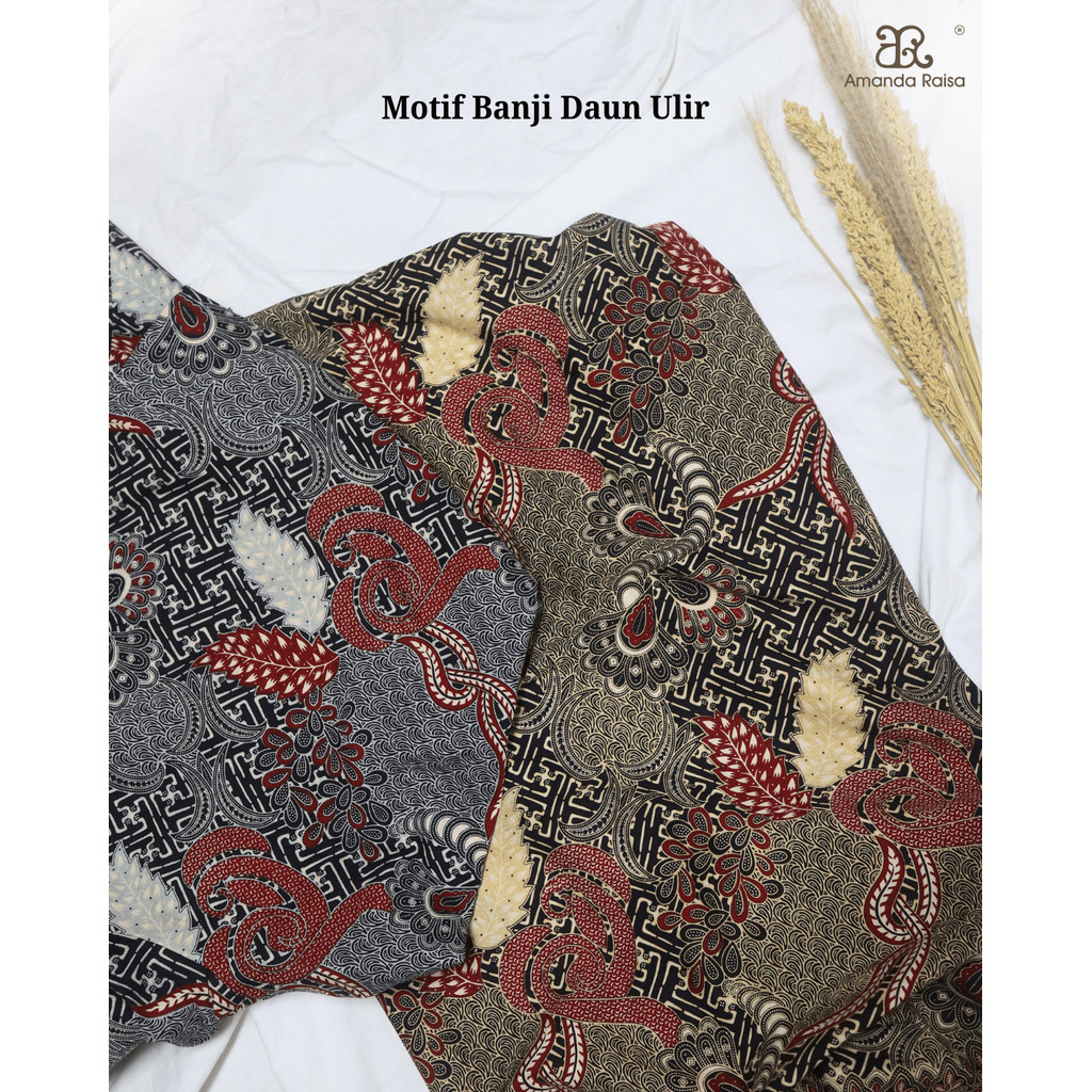 Kain Batik Meteran Potongan Motif Banji Daun Ulir