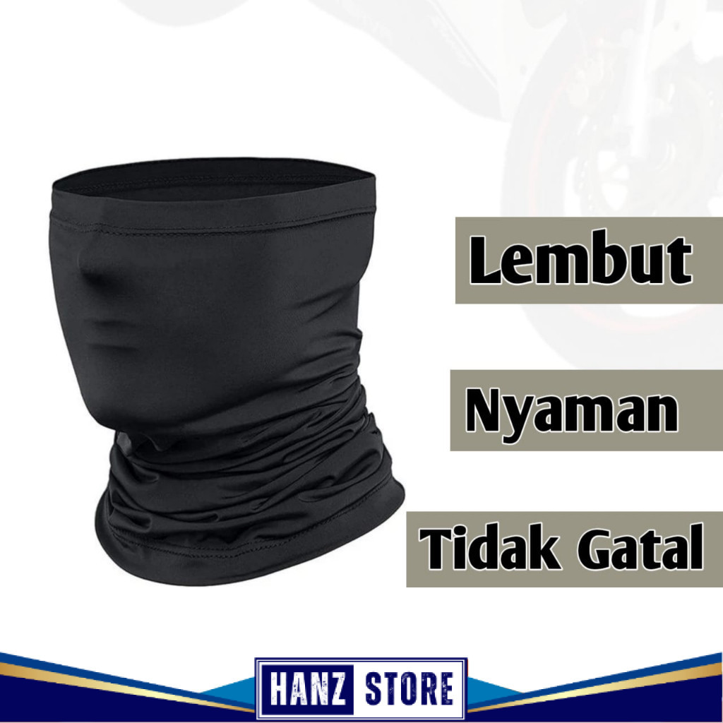 Masker Buff Hitam Bandana Balaclava Slayer Scarf Sepeda Motor Multifungsi Hitam Polos Buff Serbaguna