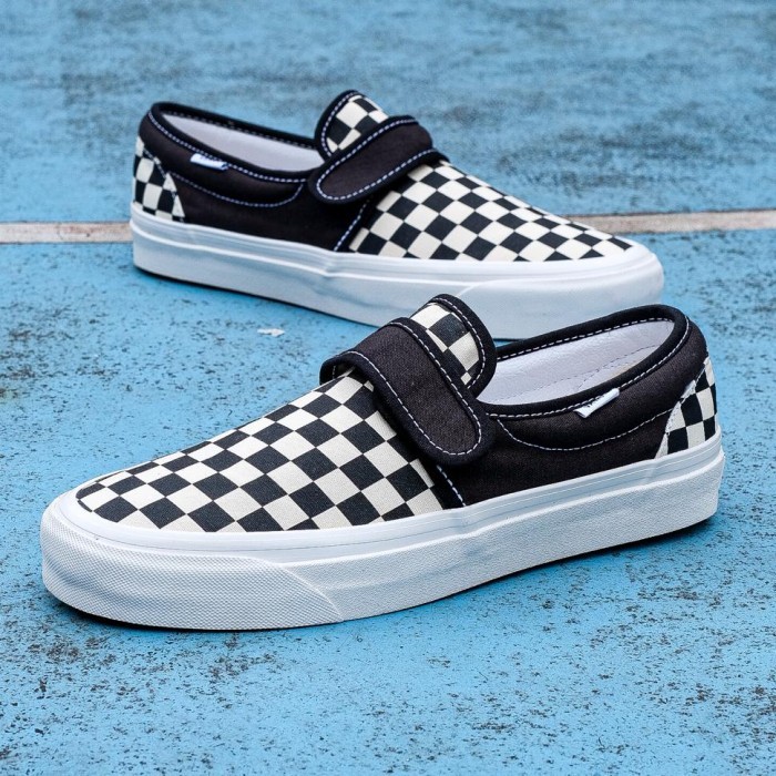 VANS SLIP ON 47 V DX ANAHEIM FACTORY CHECKERBOARD BLACK WHITE ORIGINAL