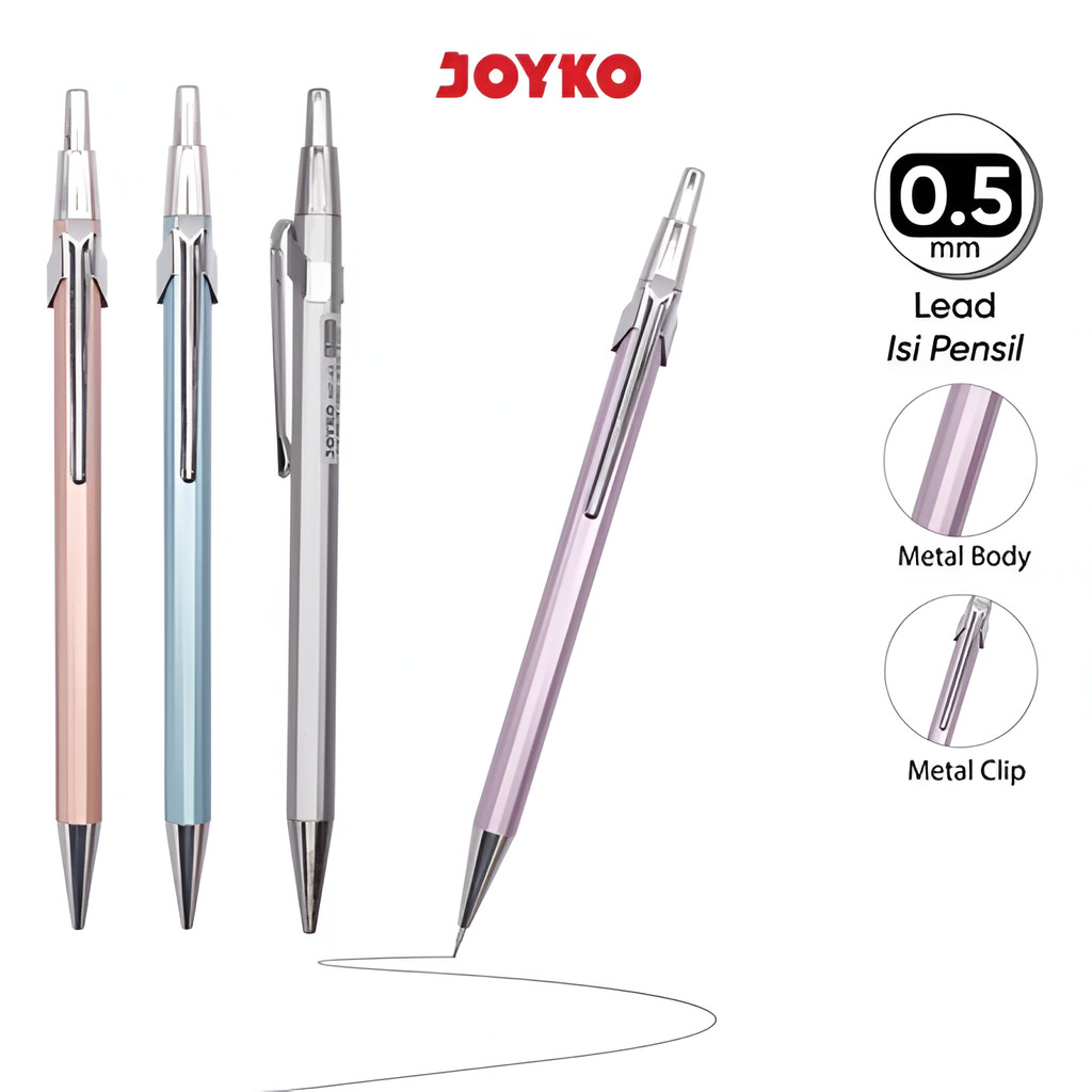 

Mechanical Pencil Pensil Mekanik Metal Joyko MP-62 0.5 mm (1 PCS)