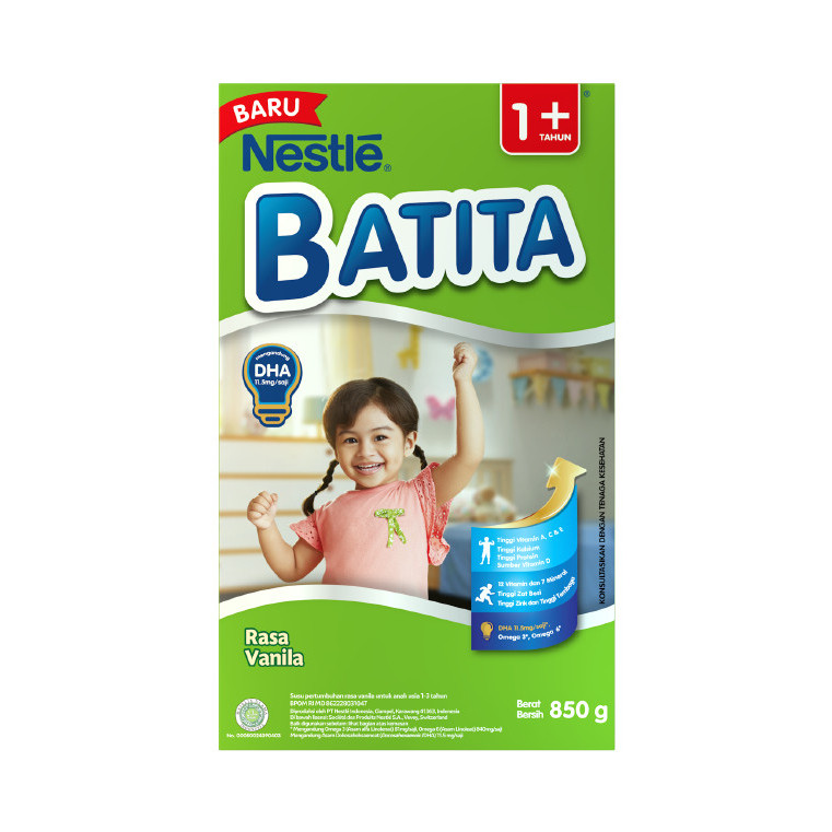

Nestle Batita 1+ Susu Pertumbuhan Anak 1-3 Tahun Rasa Vanila 850 gr