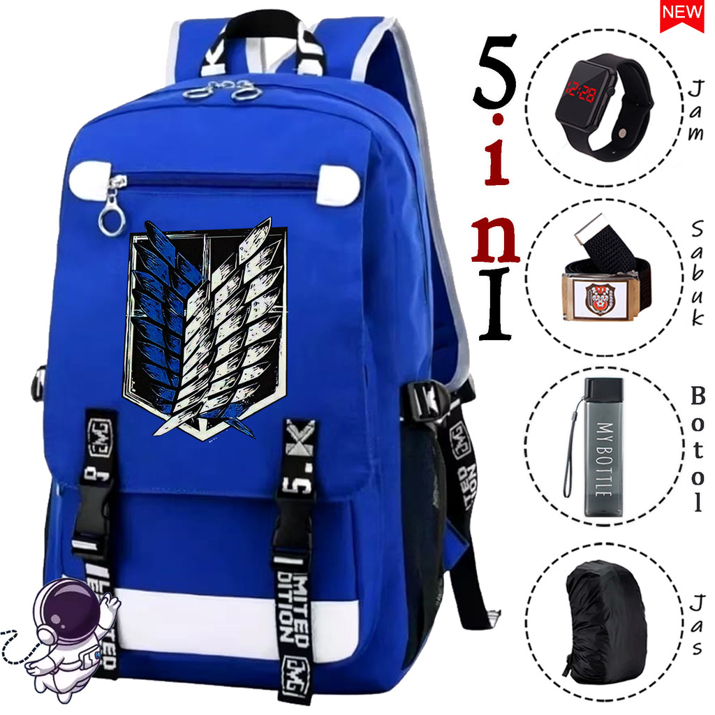 WBS - Ransel Anime Danganronpa Monokuma Ransel Kasual Pria Wanita Ransel Remaja Perempuan Laki-laki