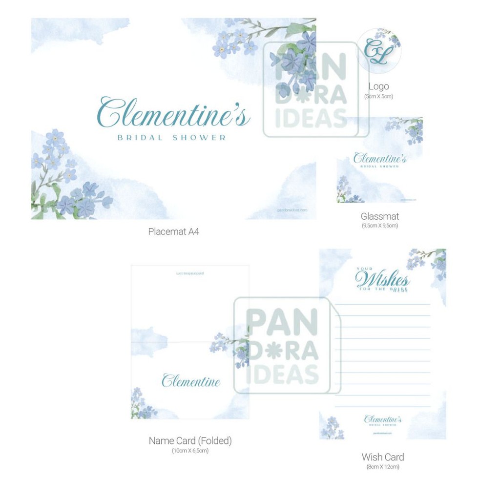 Custom Baby Boy Shower Party Printable Table Set Decoration 1