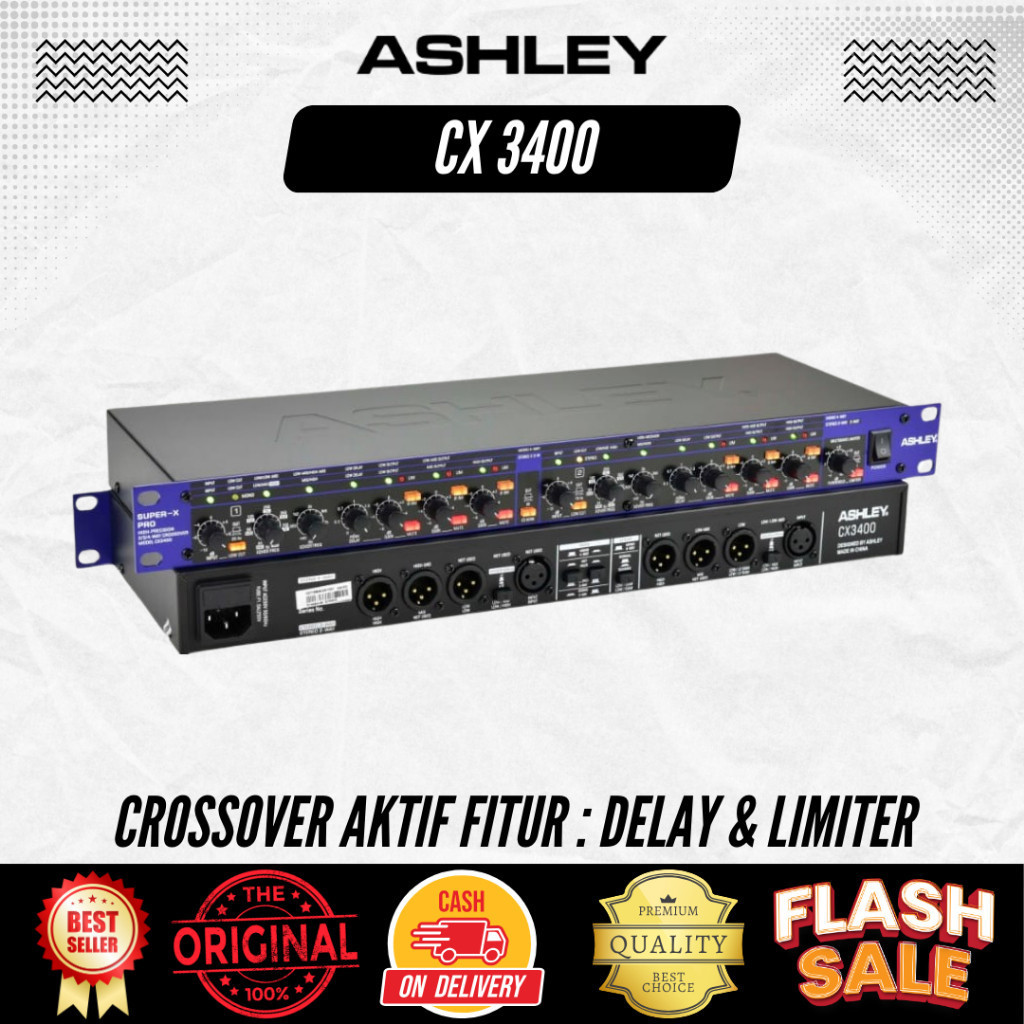 Crossover Ashley Cx 3400 Fitur Delay & Limiter Original