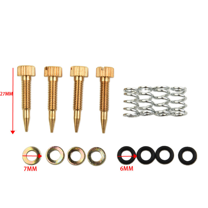1 SET Solid Brass Idle Air Mixture Screw Carburetor Air Mixture Screws Part OEM 64750.001 For Weber 