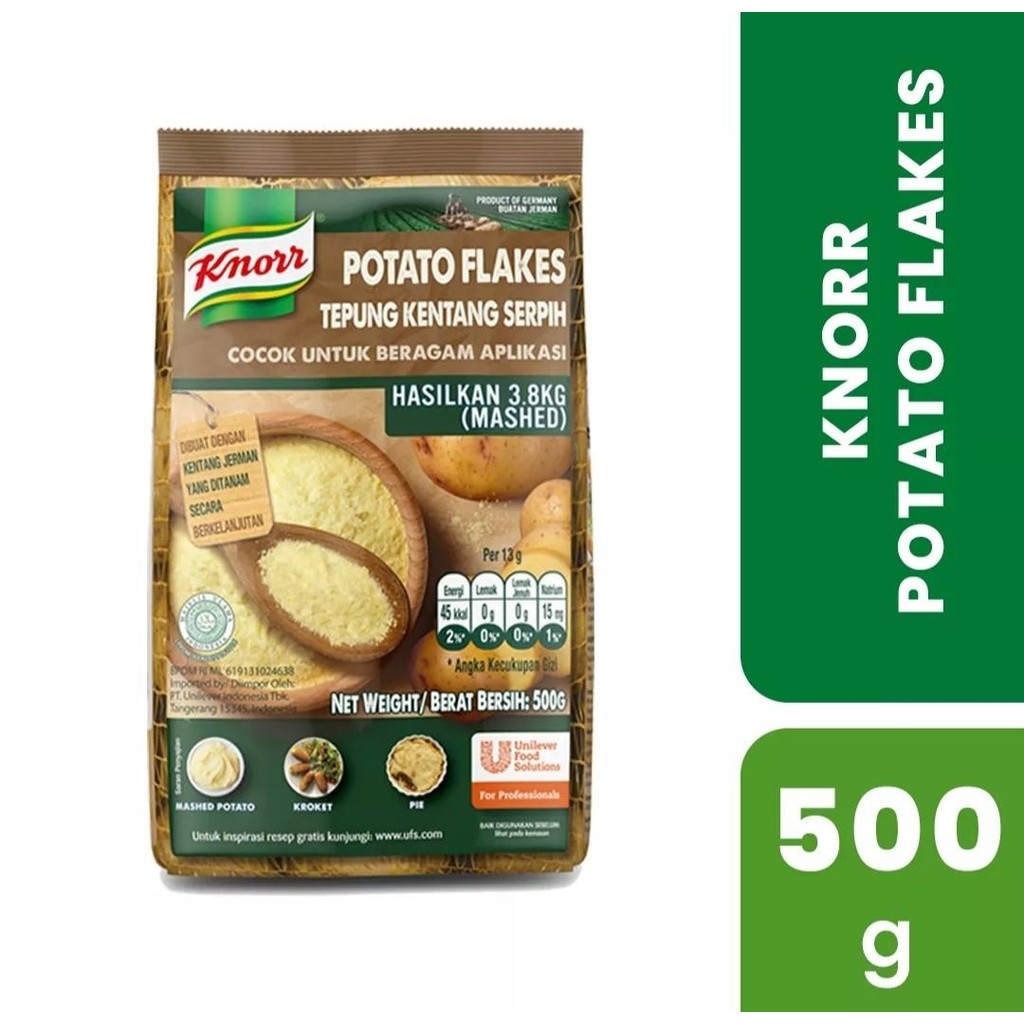 

Knorr Potato Flakes Tepung Kentang Serpih 500gr