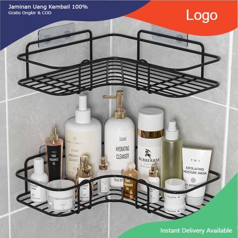 Rak Dapur Rak Sudut Kamar Mandi Stainless/ Rak L Serbaguna/ Rak Sudut Stainless