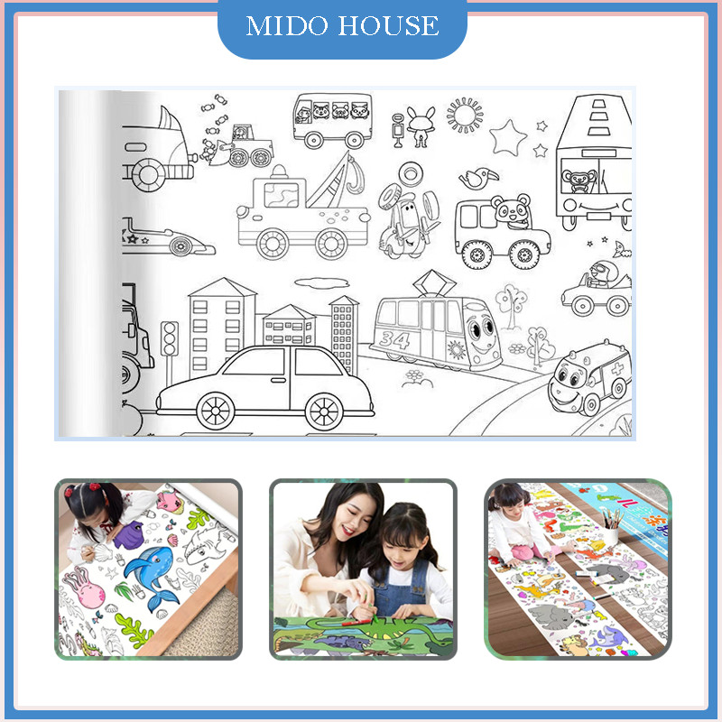 

3 METER Graffiti Scroll Kertas Mewarnai Jumbo Anak Kertas Mewarnai Jumbo Dan Besar Paper