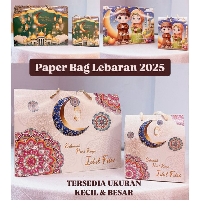 TERBARU Paper Bag Lebaran 2025 Limited Edition / Paper Bag Selamat Hari Raya Idul Fitri / Paperbag M