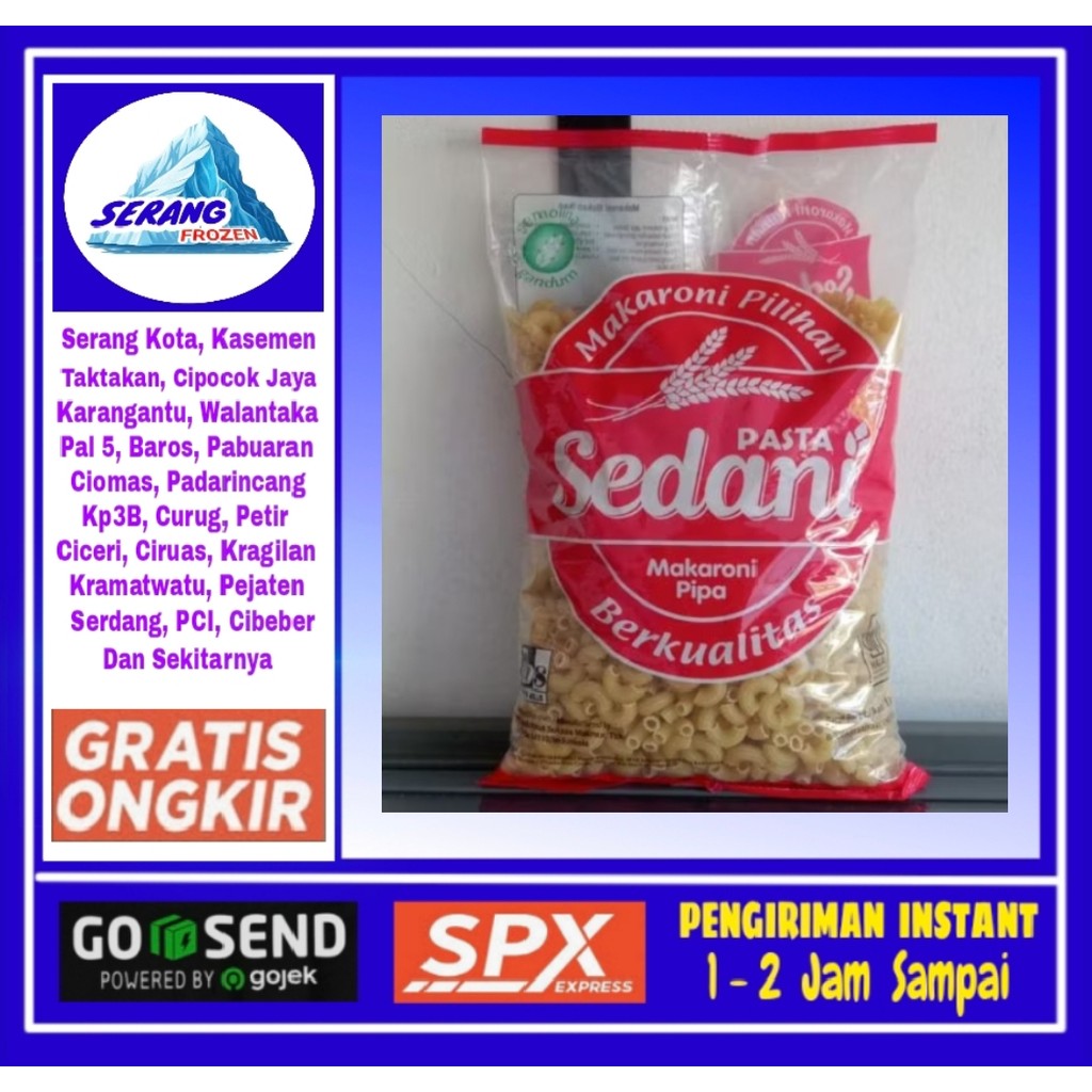 

Makaroni SEDANI 1Kg, Serang Frozen