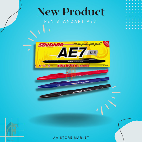 

Pulpen Standard Ae7 / Pen Standart Ae7 (1PAK) isi 12 pcs alat tulis sekolah