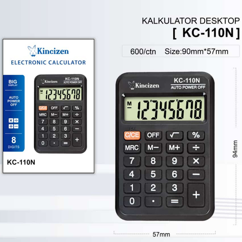 

Kalkulator merk KINCIZEN KC-110N MURAH 110N 110 8 DIGIT Bisa Cod