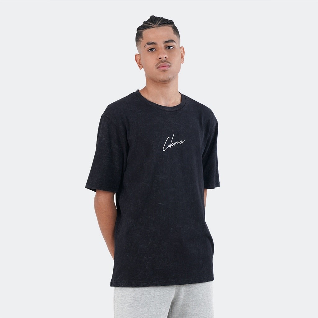 Ship locally CELCIUS Kaos Full Washing LIN000157C Hitam