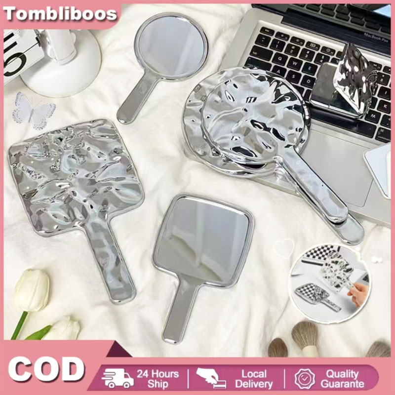 Thunderbolt Hand Mirror / Korean Antique Mirror / Hand Mirror Makeup Silver Portable Travel Mirror /
