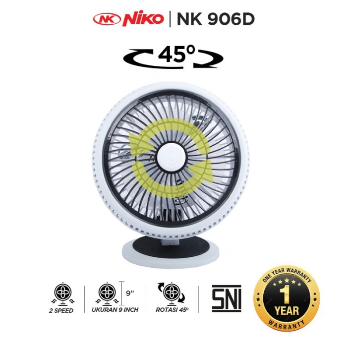Kipas Angin Meja NIKO 9 Inch Rotating