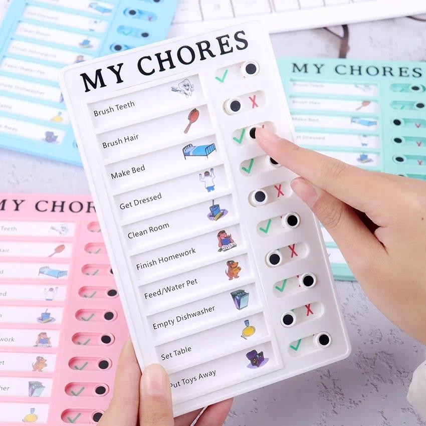 

Reusable My Chores Checklist Daily Planner Memo Detachable Task Board Wall Hanging Memo Multi Purpose Student Task Boards Cards