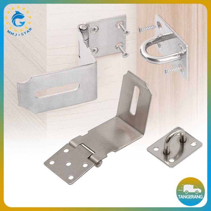 Grendel Pintu Overpal 3 Inch Siku Kecil Stainless Untuk Pintu Besi Kayu Tahan Lama Kuat