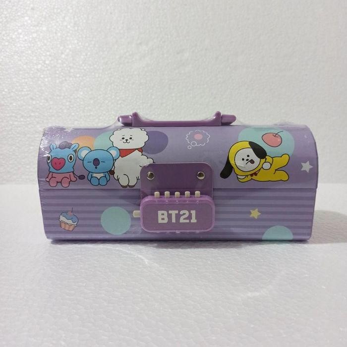 

[New Collection Kids] BOS Kotak Pensil Karton+Kunci Pin/Tempat Pensil/Pencil Case Locker Stationery Kotak Pensil Pencil/Kotak Pensil Canggih/Kotak Pensil Aesthetic - BT21 UM
