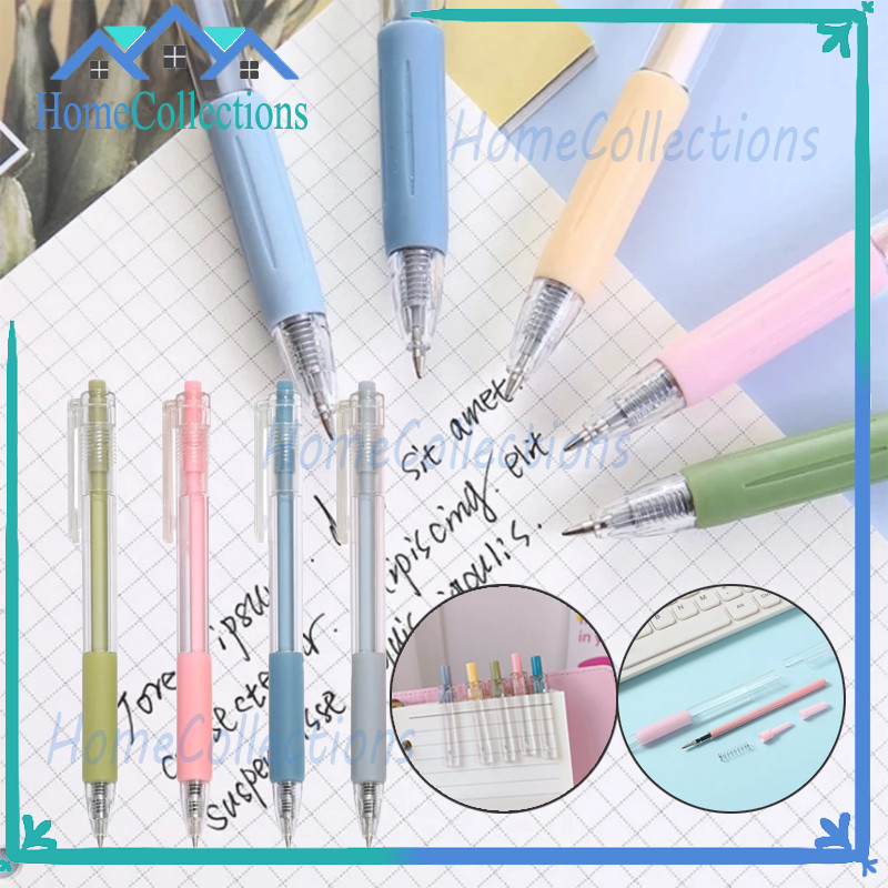 

Pulpen Cetekan Transparant Polos Pena Gel 0.5mm Tinta Hitam Alat Tulis Sekolah Kantor Pen Warna Warni Bolpoint Polos Murah