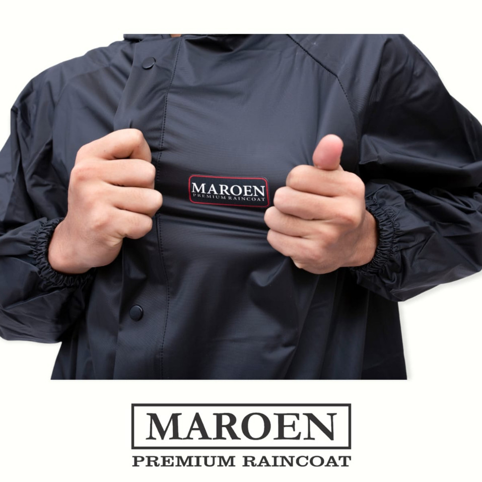 Jas Hujan Setelan Pria Wanita By MAROEN Original Bahan Tebal Lentur Anti Rembes Murah Grosir Jas Huj